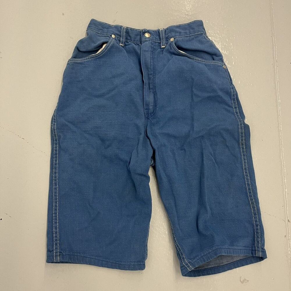 Vintage 60s Blue Bell Blue Cotton Workwear Shorts 22x11